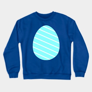 Easter egg blue with white lines Crewneck Sweatshirt